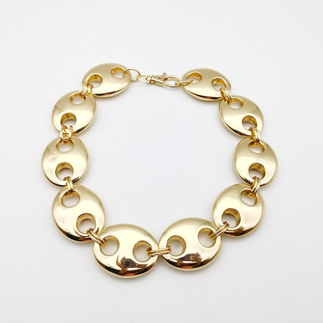 Golden Oval Necklace
